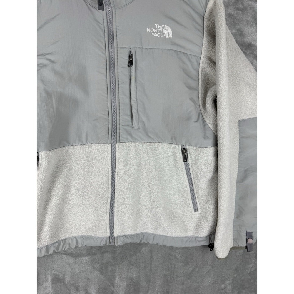 North Face Jacket Grey Denali Fleece Full Zip‎ Womens Small Tech Pocket Hiking - Picture 5 of 16